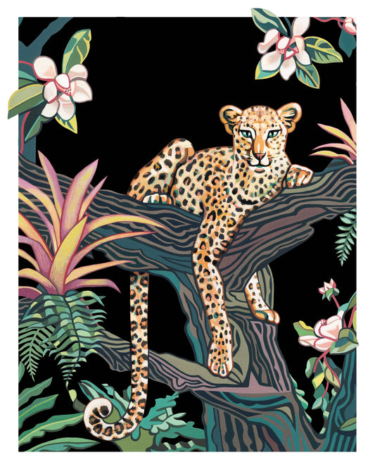 LAZY LEOPARD Art Print