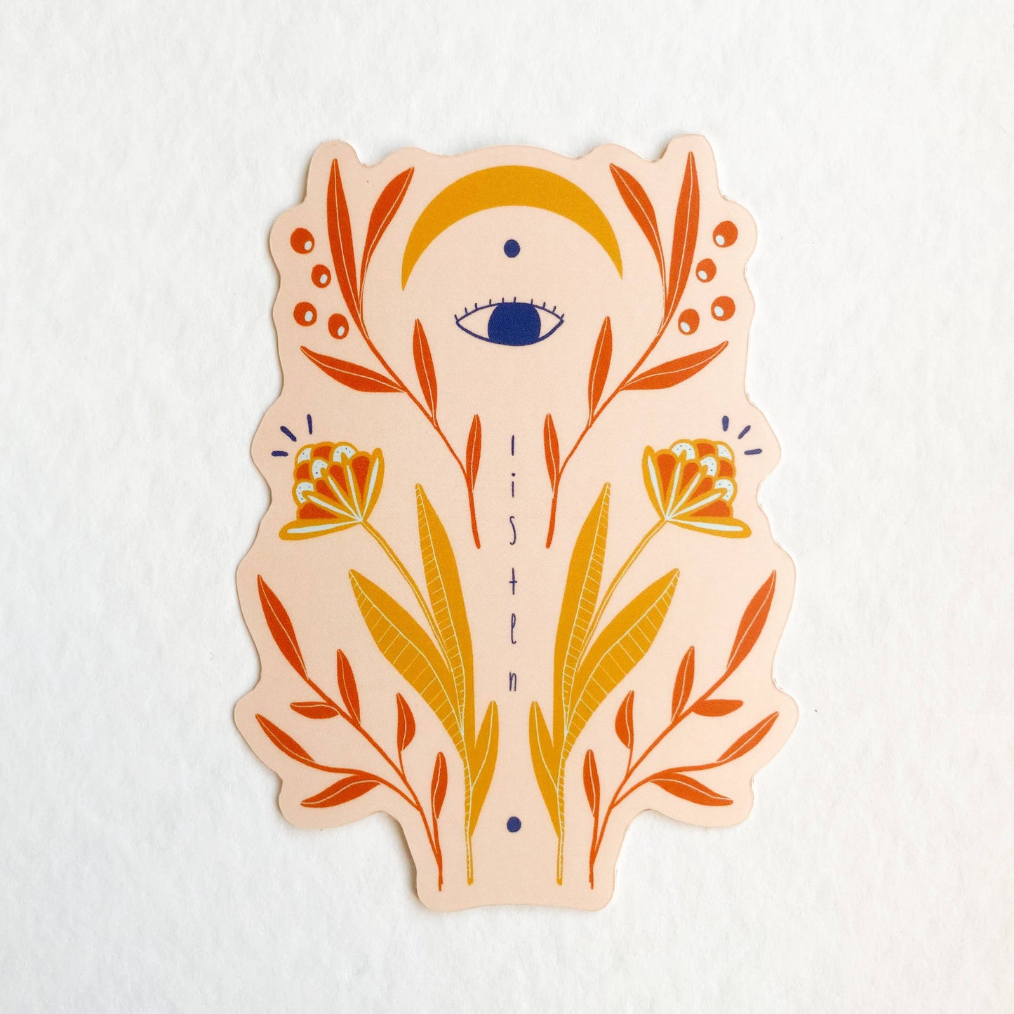 Maija Rebecca Handdrawn Listen Sticker