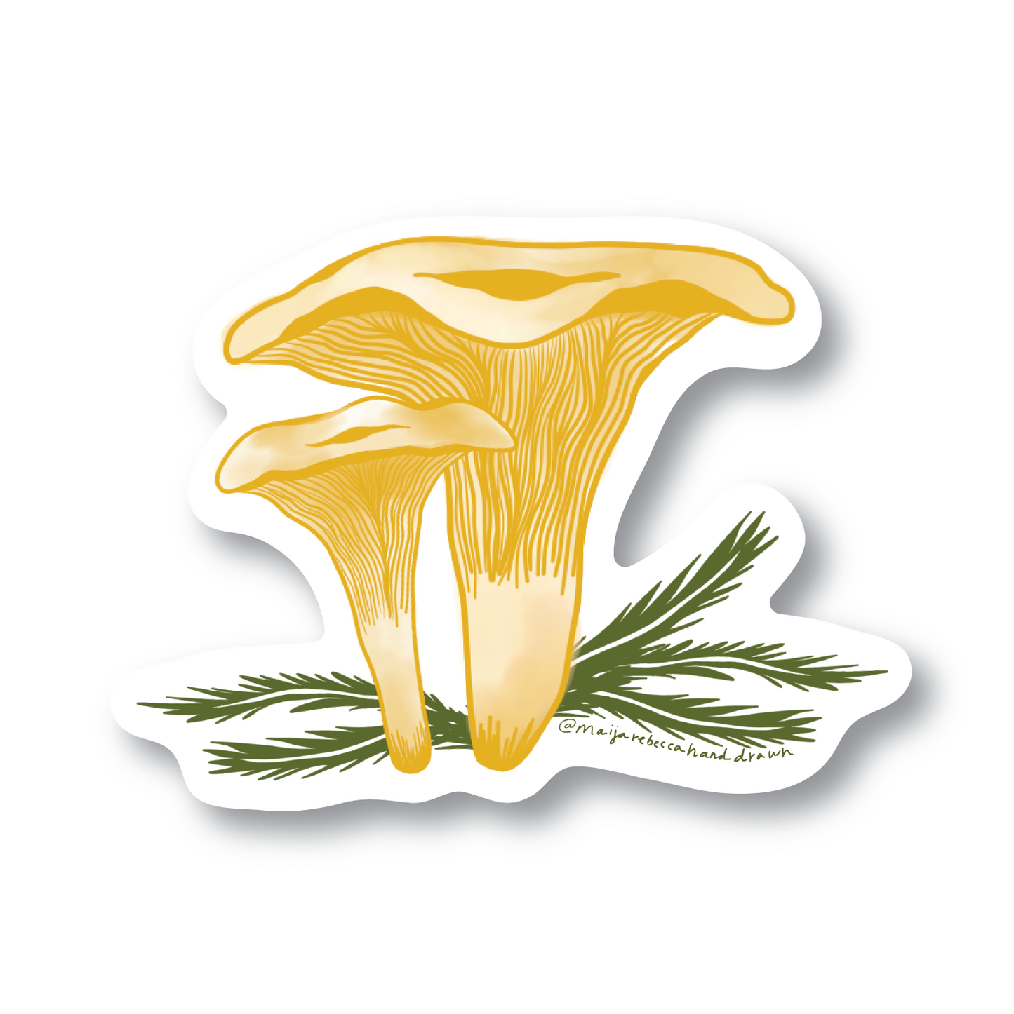 Maija Rebecca - Chanterelle Mushroom Sticker