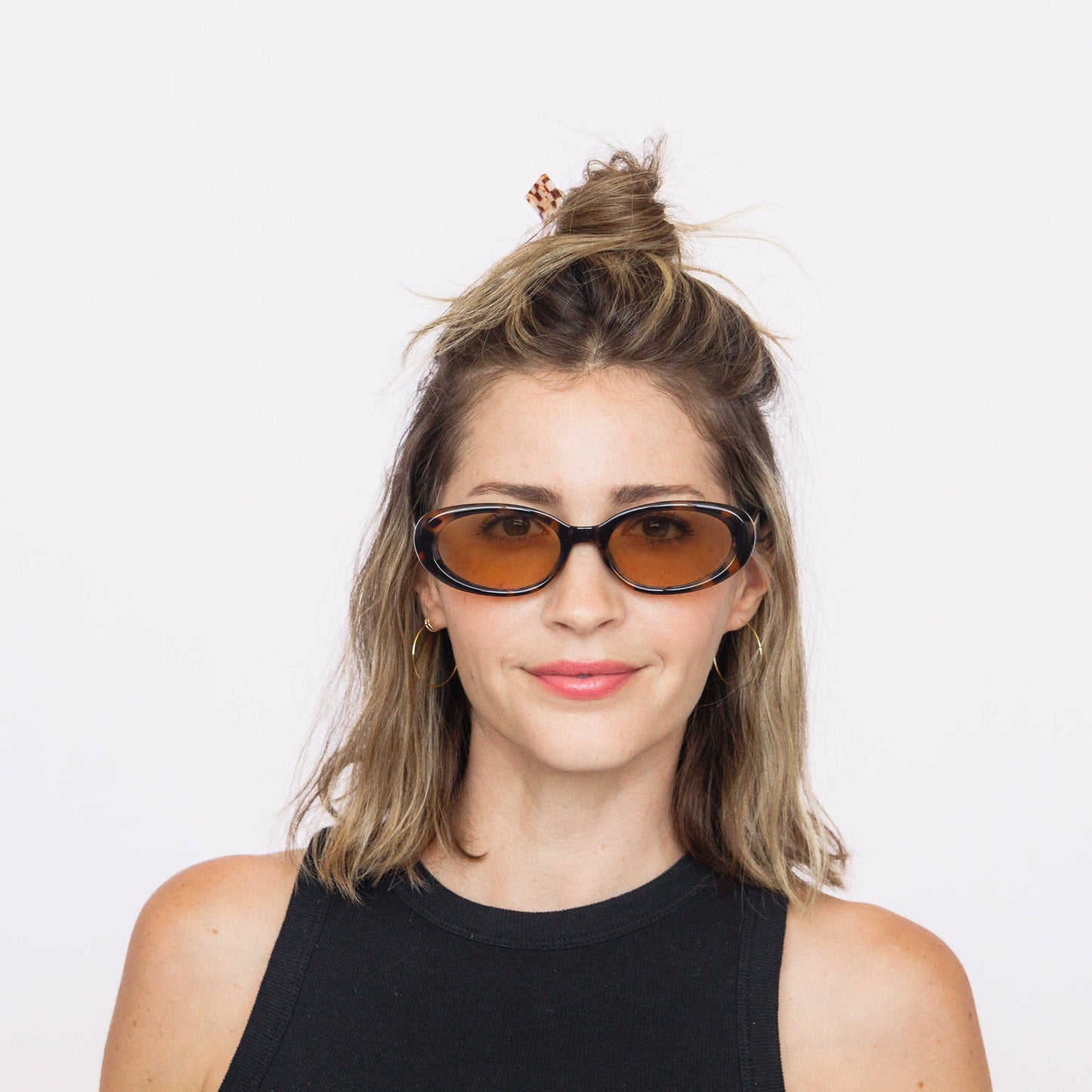 Scarlet by Jaxy - Vintage Polarized Oval Cat-Eye Sunglasses
