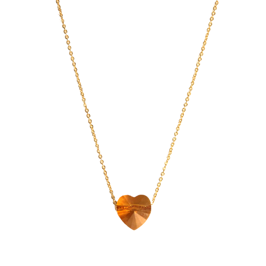 sunday girl | LTD edition heart crystal necklace topaz