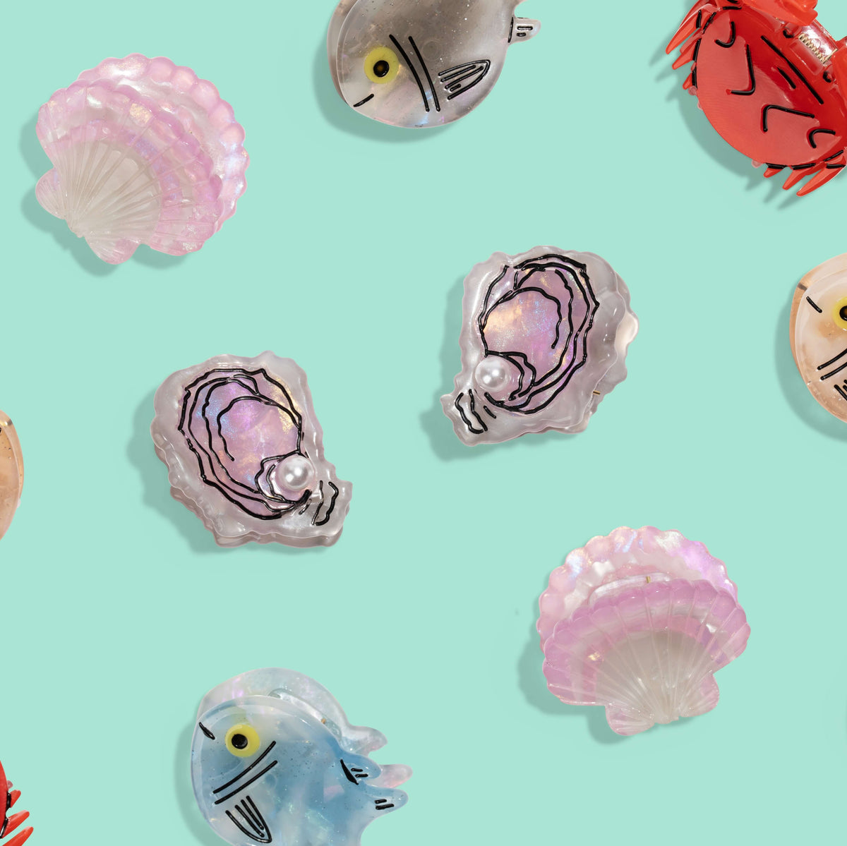 Jenny Lemons - Micro Seafood Hair Claw Clip Set
