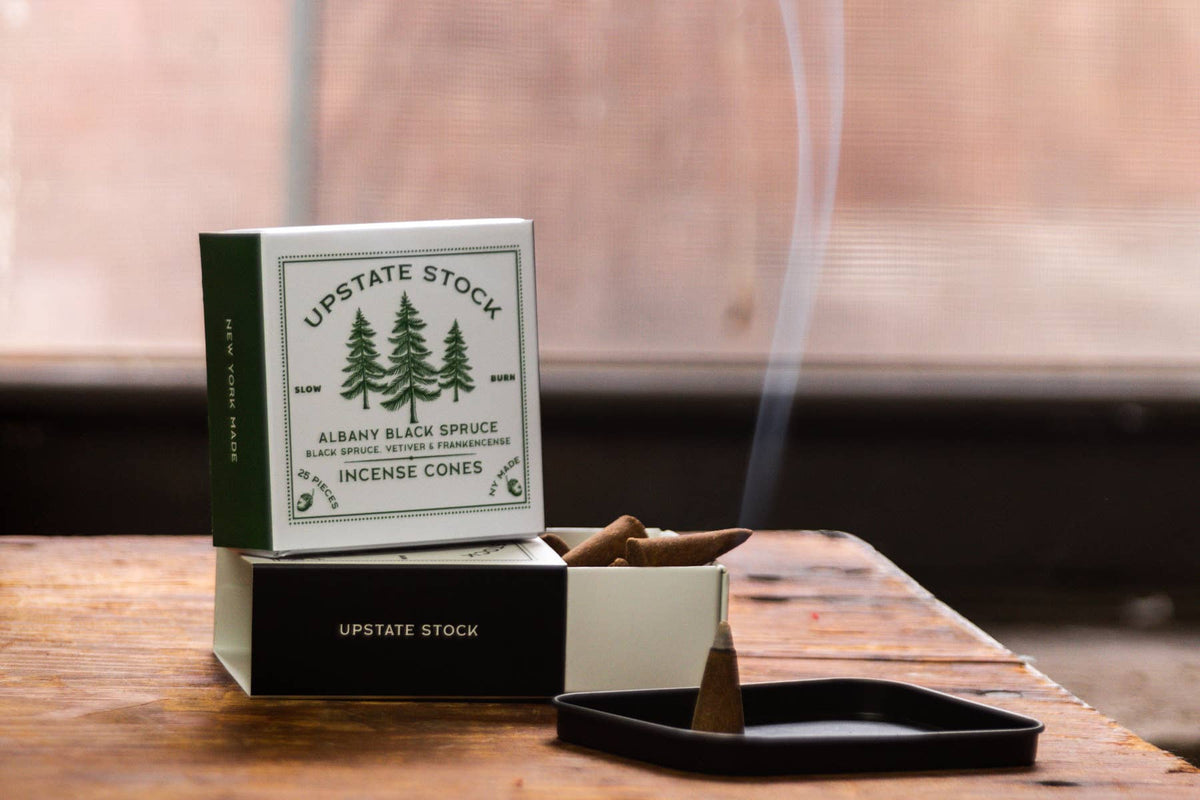 Upstate Stock - Albany Black Spruce - 25 Pack Incense Cones