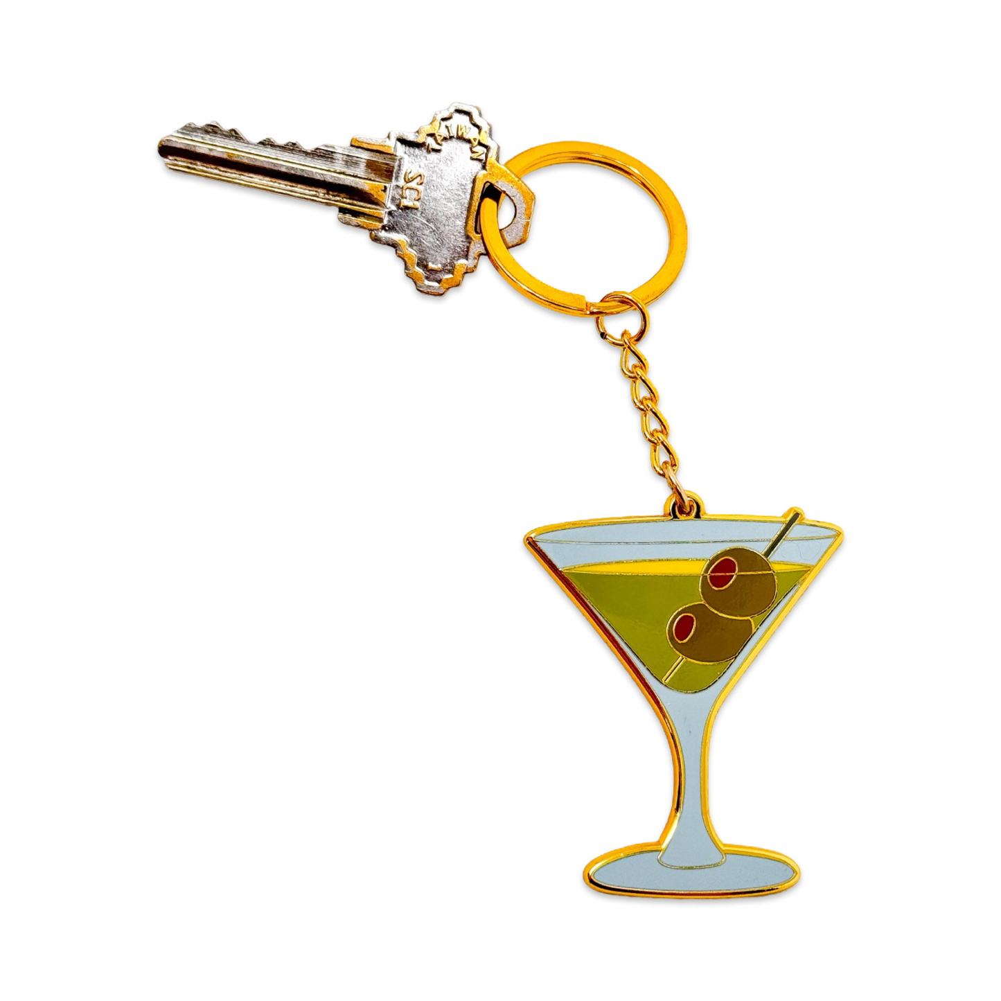 Jenny Lemons Martini Enamel Keychain