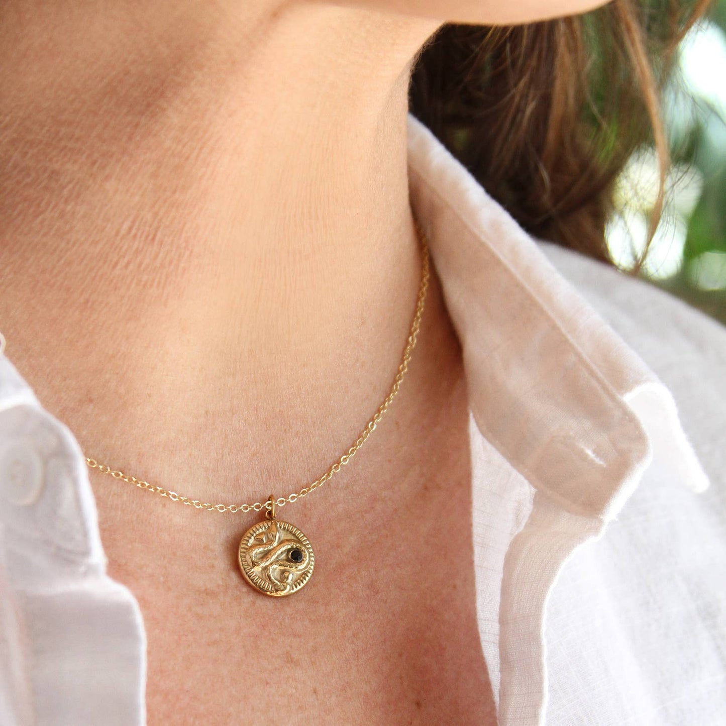 Sunday Girl |  New Snake  Coin Pendant