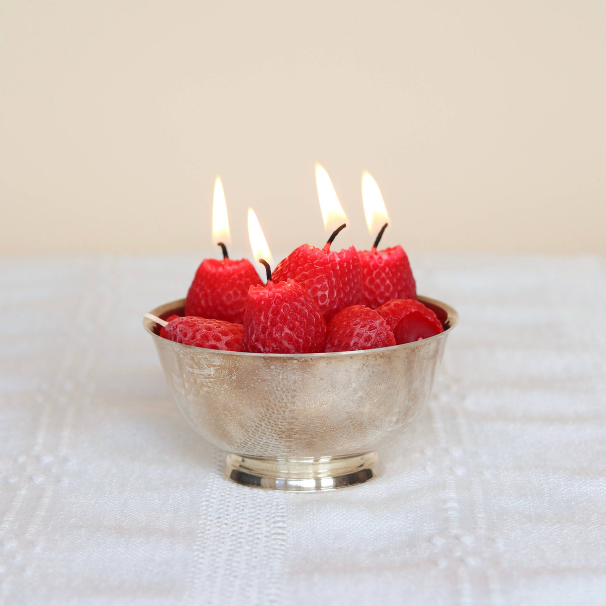 Happy Organics - Strawberry Beeswax Birthday Candles