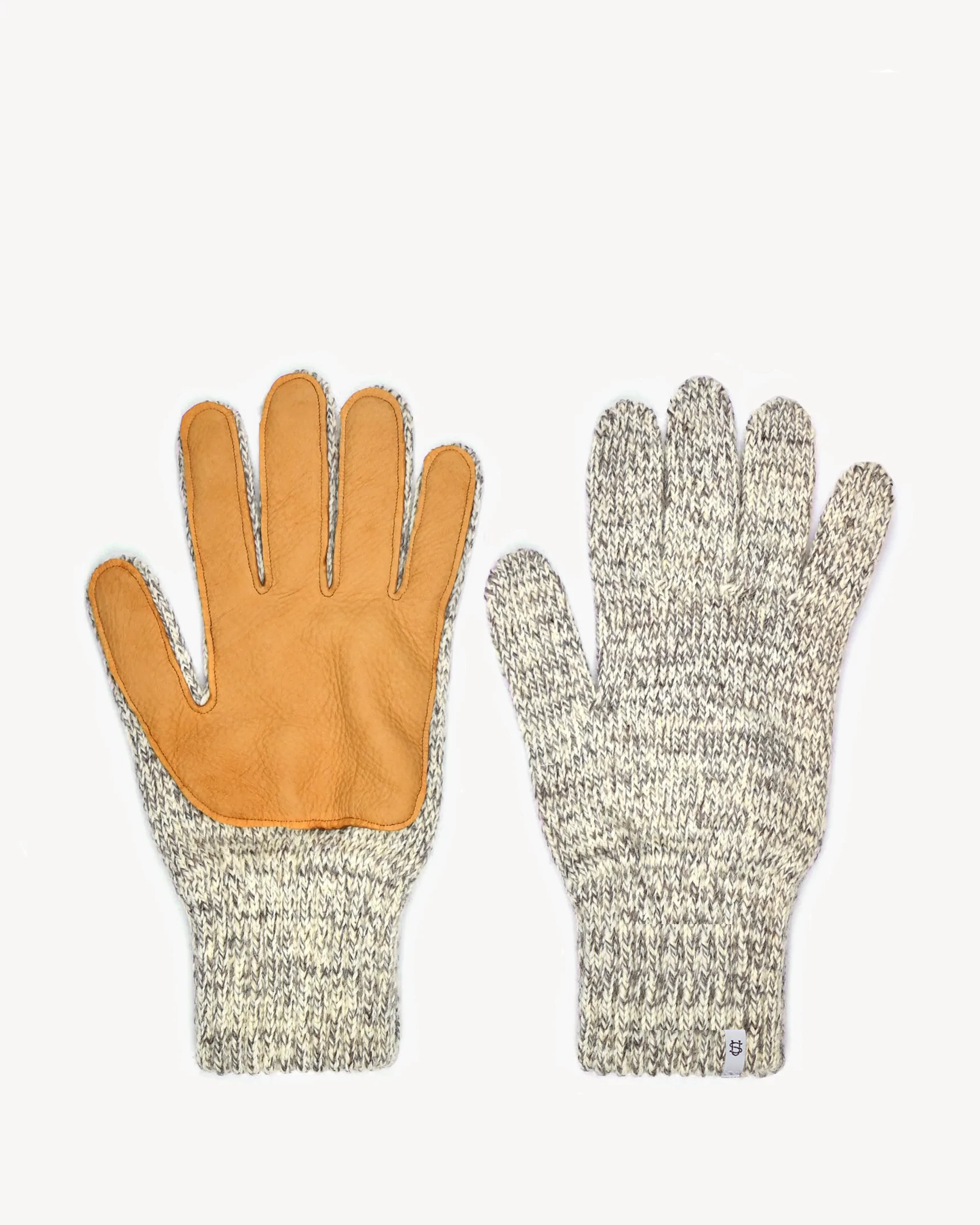 Upstate Stock Oatmeal Melange Ragg Wool Full Glove With Or Without Deer
