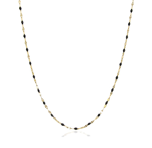 Sunday Girl - Black Dots layering chain necklace