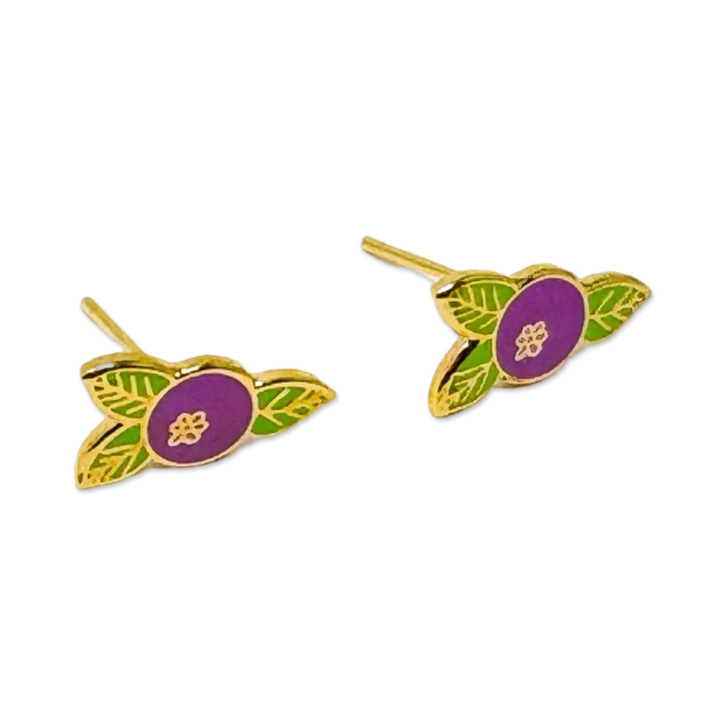 Jenny Lemons - Blueberry Enamel Earrings