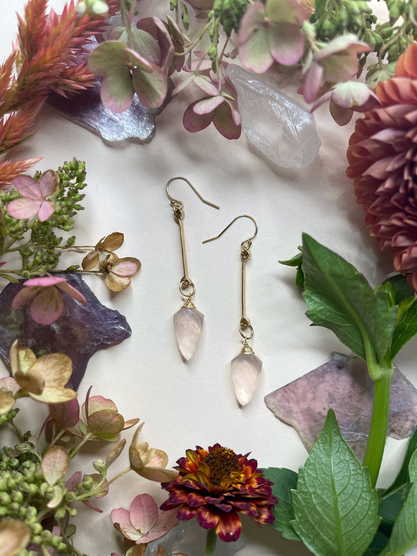 Elysium Hammered Stick Spade Earrings