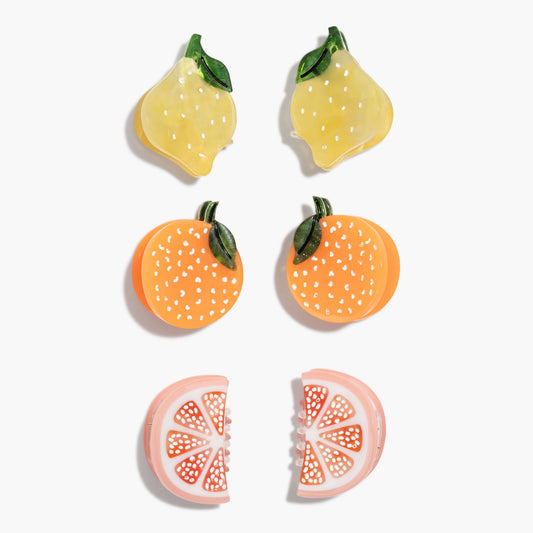 Jenny Lemons -  Micro Sunshine Citrus Hair Claw Clip Set