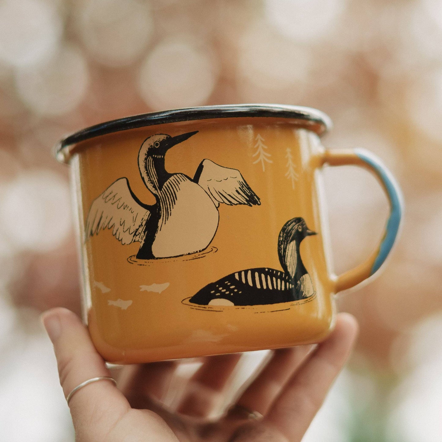Bird Collective - Loons of North America Large Enamelware Mug