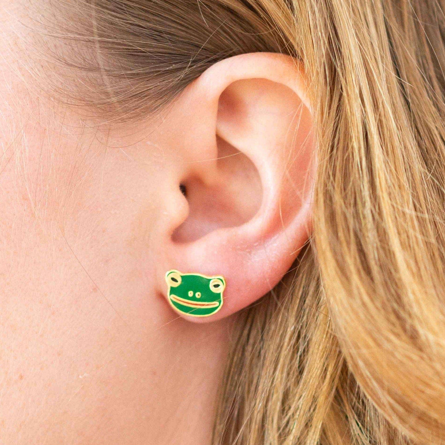 *SALE* Frog Enamel Earrings