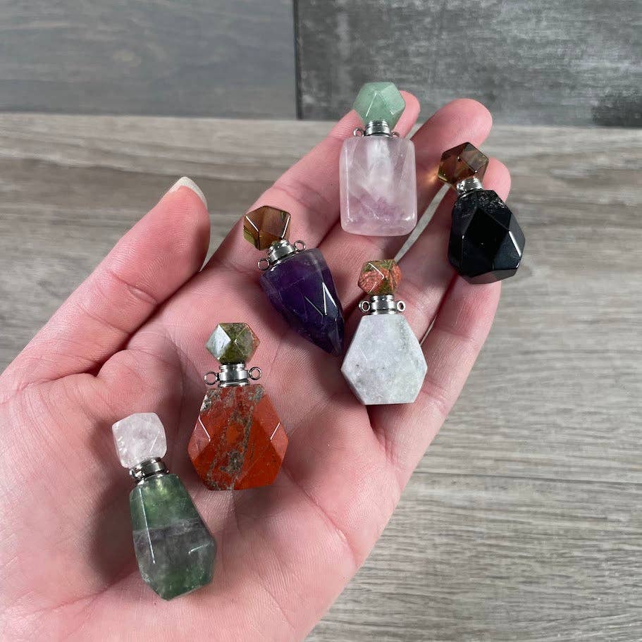 Keystone Crystals - Assorted Gemstone Perfume Bottles – Crystal Aromatherapy