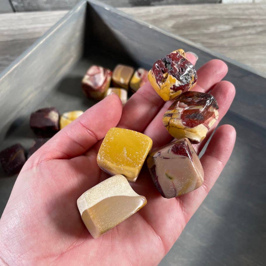 Mookaite Jasper Tumbled Stones Cubic Style - Keystone Crystals