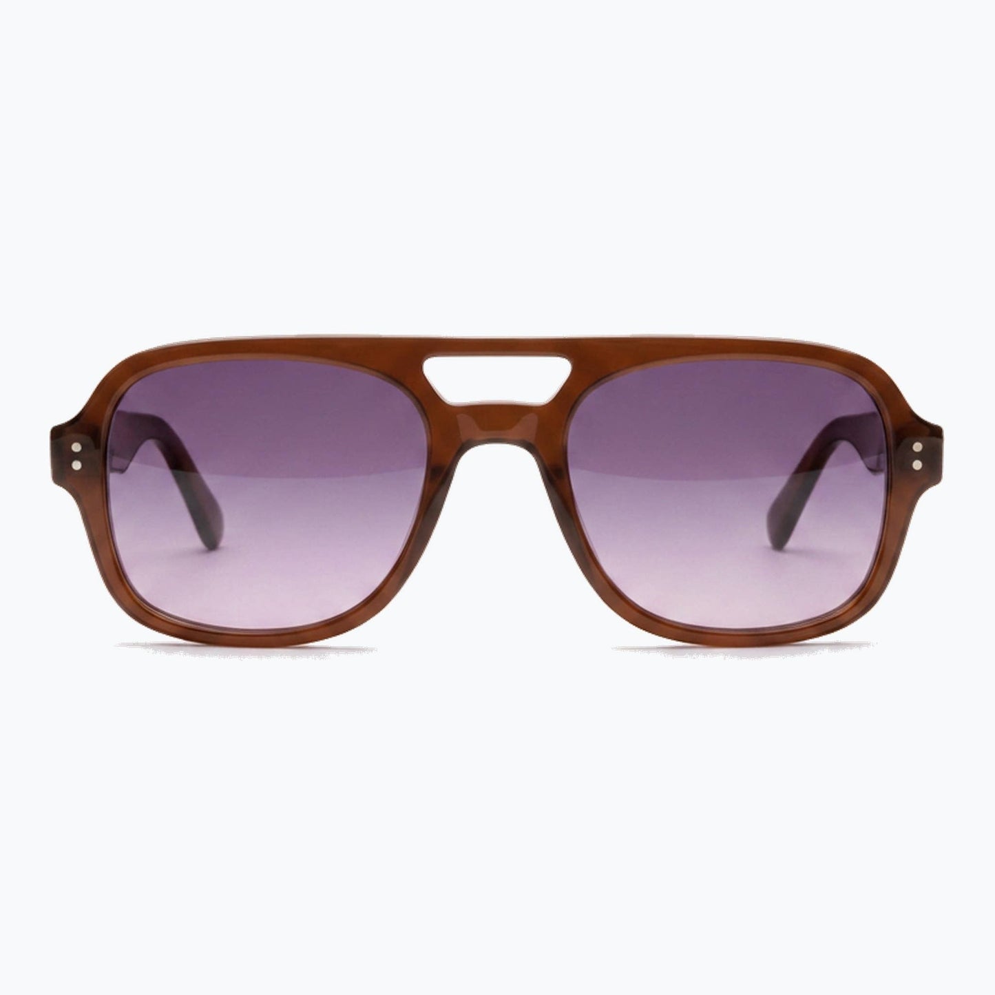 Captain - Vintage Polarized Tinted Lens Aviator Sunglasses
