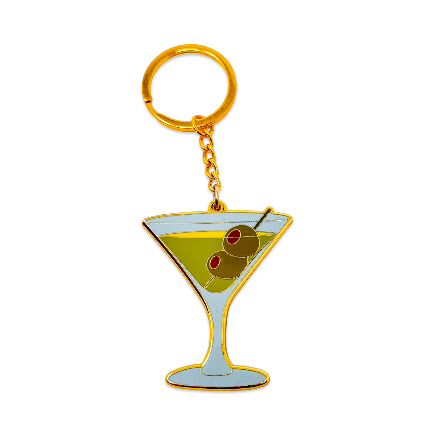 Jenny Lemons Martini Enamel Keychain