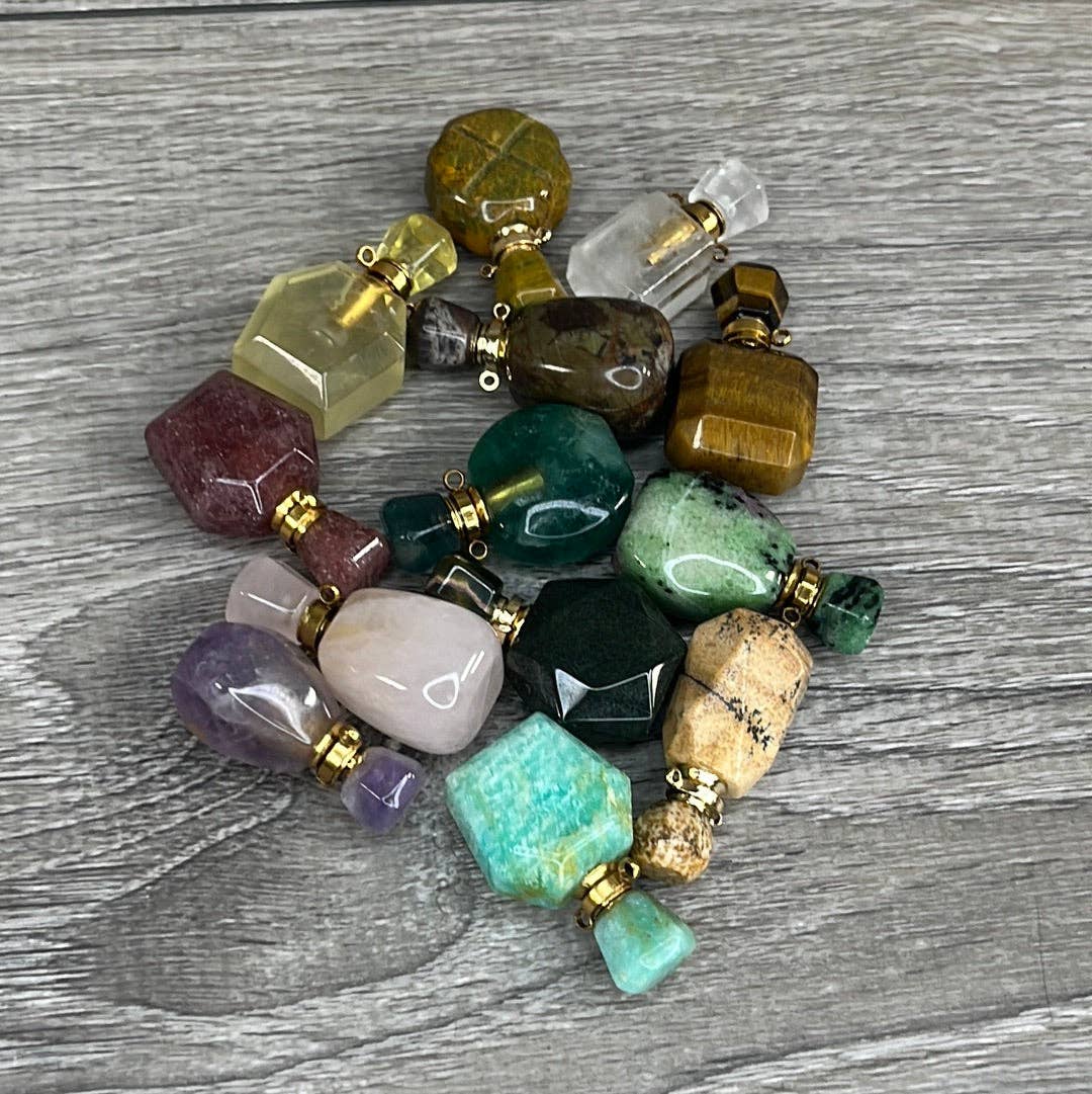 Keystone Crystals - Assorted Gemstone Perfume Bottles – Crystal Aromatherapy