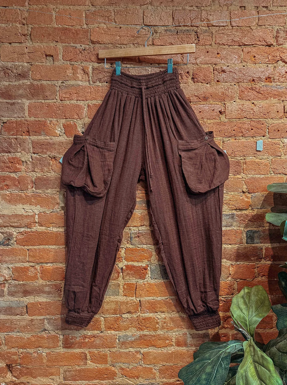 Gardenbelle - Organic Cotton Bamboo Beachy Boho Joggers, Hippie Pants