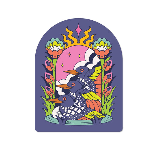 Bird collective - Cosmic Loon Sticker