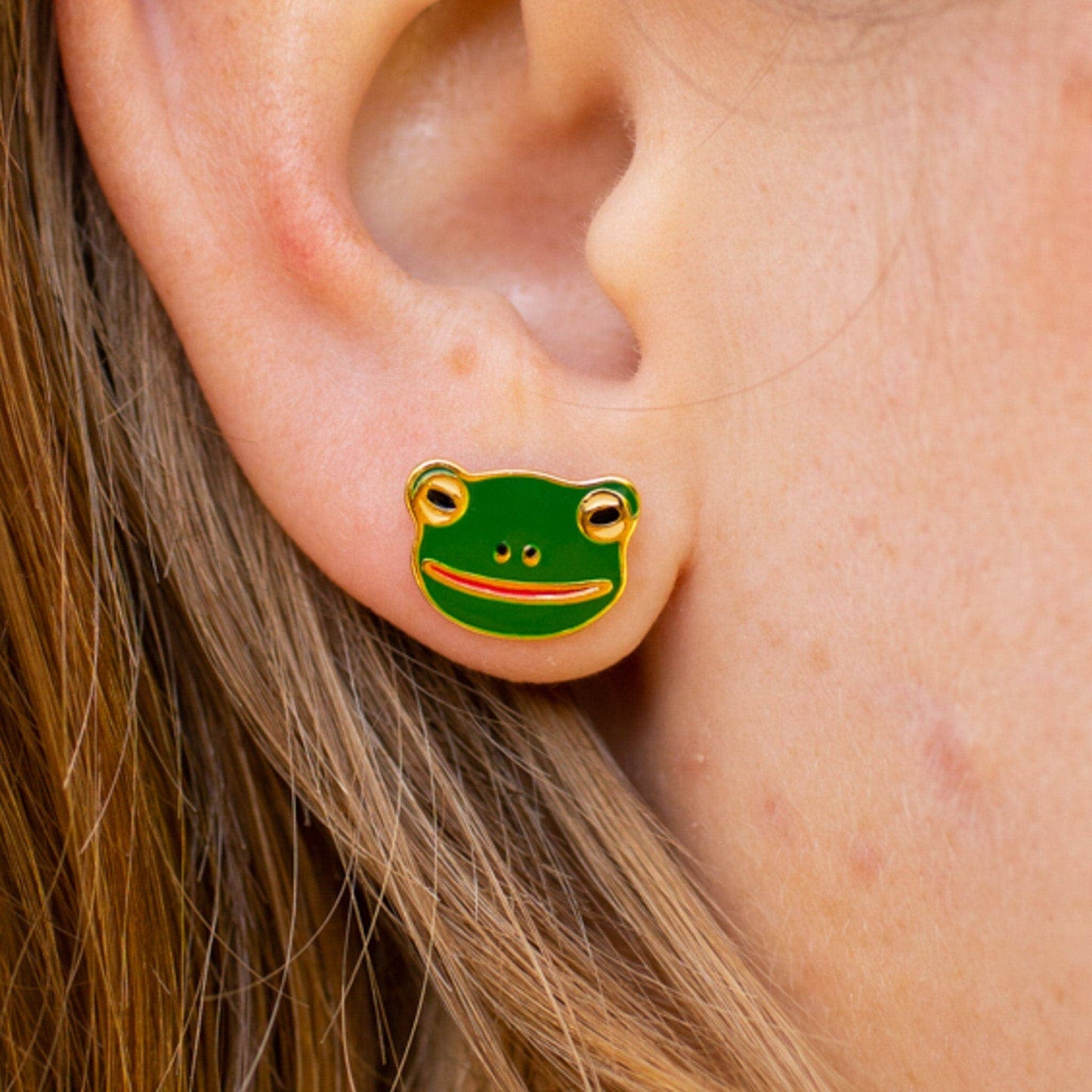 *SALE* Frog Enamel Earrings