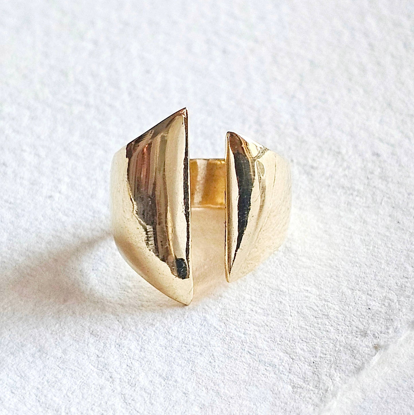 Bisjoux - Brass ring open design adjustable handmade
