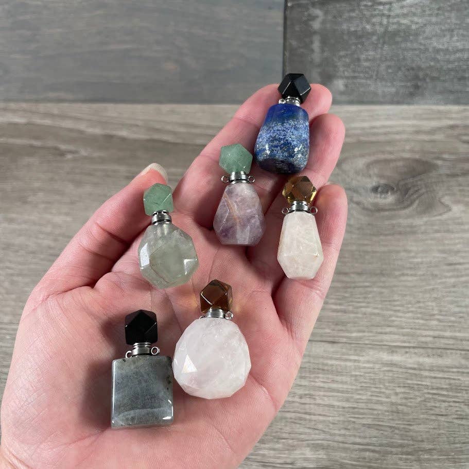 Keystone Crystals - Assorted Gemstone Perfume Bottles – Crystal Aromatherapy