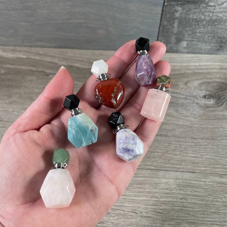 Keystone Crystals - Assorted Gemstone Perfume Bottles – Crystal Aromatherapy