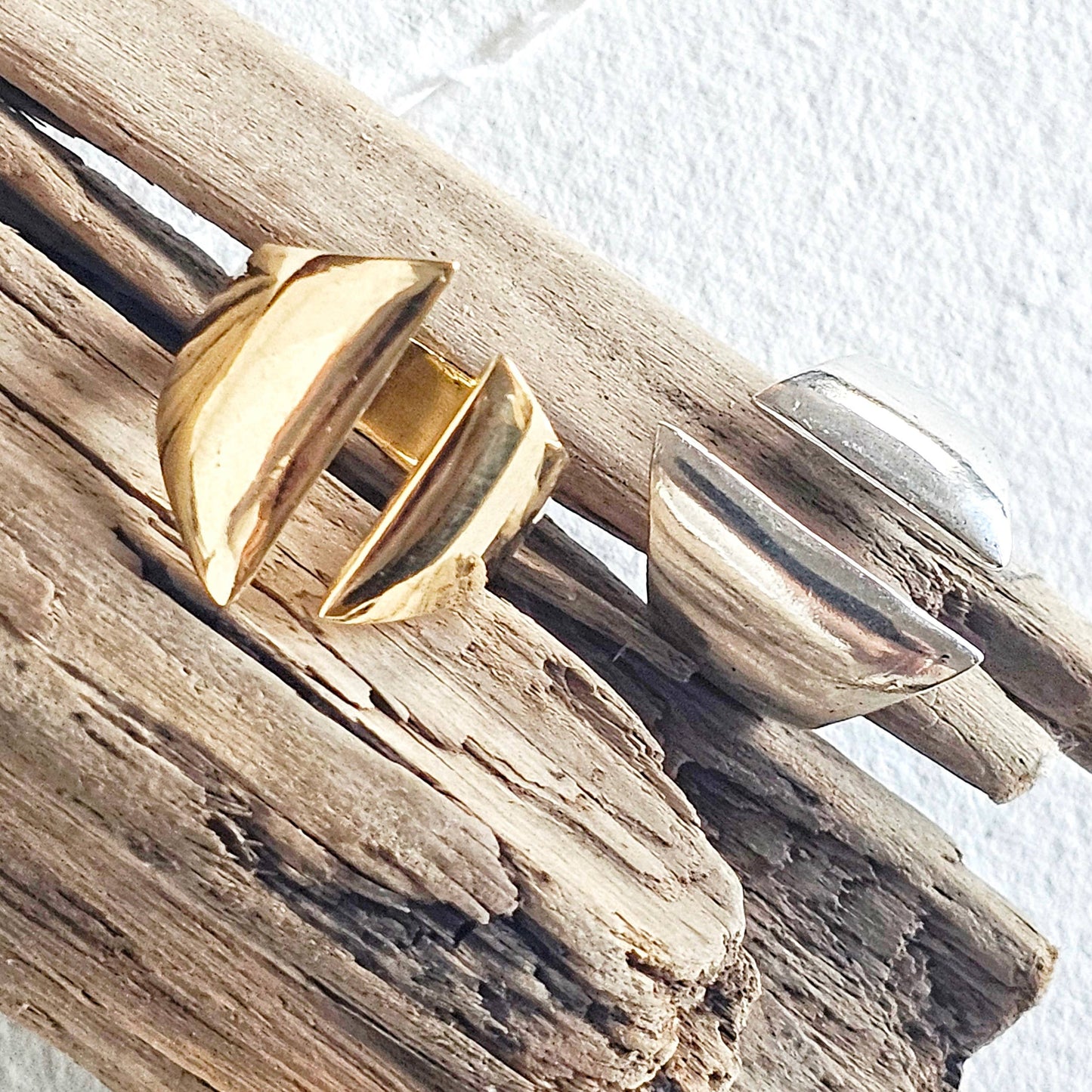 Bisjoux - Brass ring open design adjustable handmade