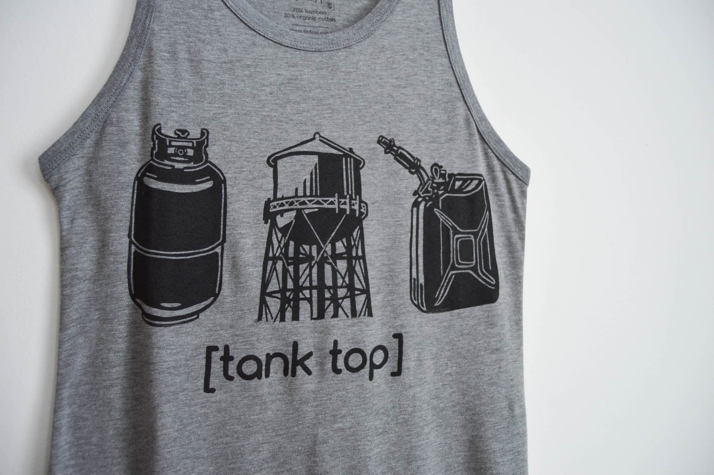 May and Mary Unisex Bamboo Tank Top - Gray