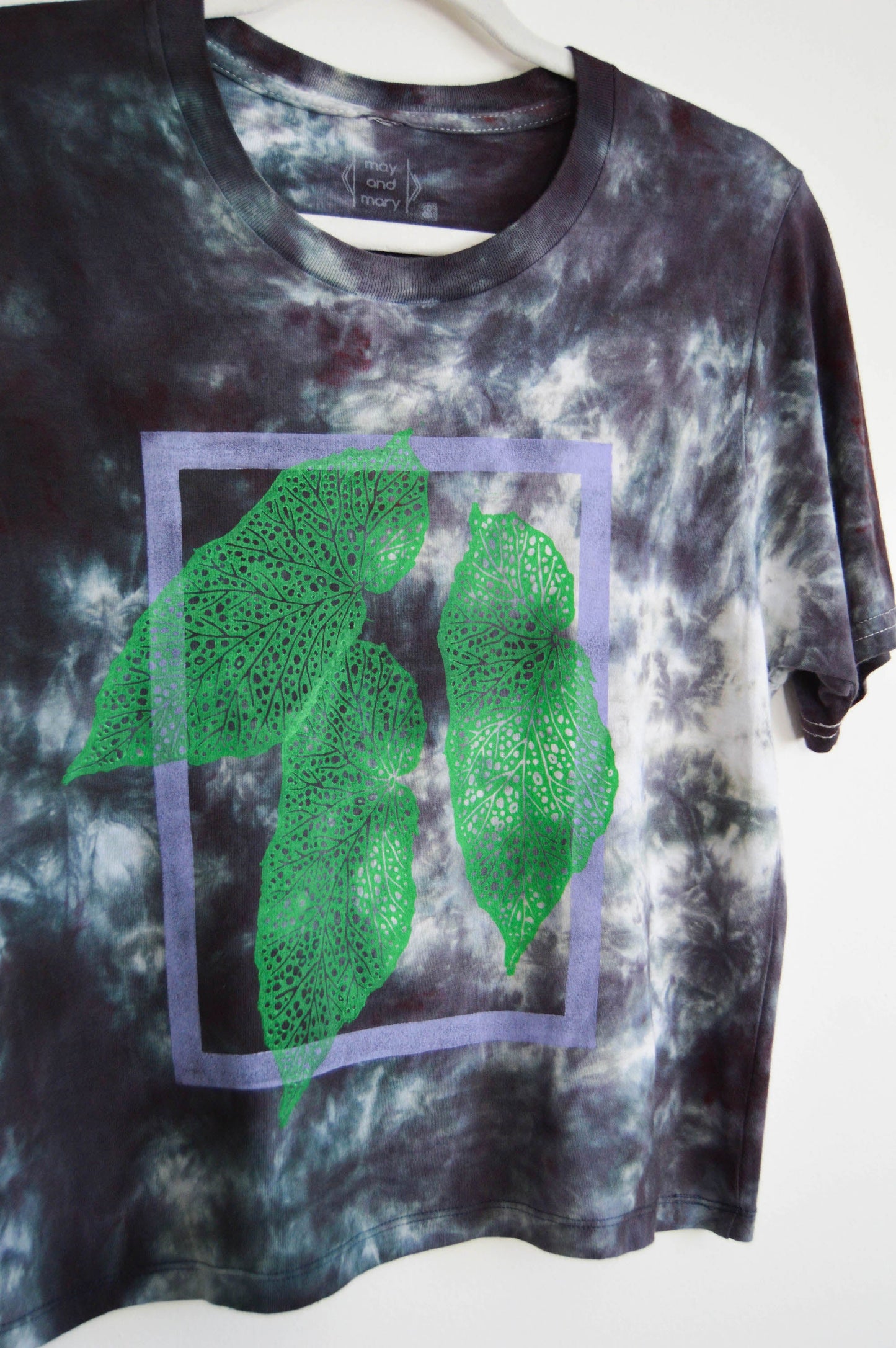 May and Mary Short Sleeve Bamboo Crop Tee - Witchy Begonia