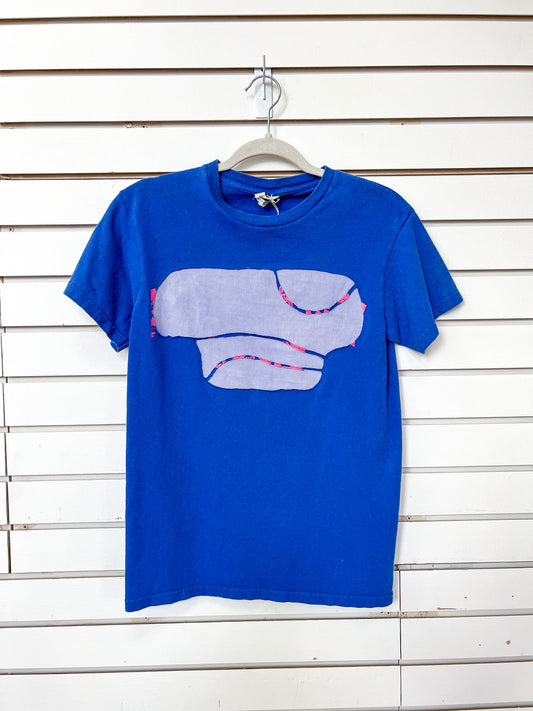 FG rework - short sleeve t-shirt, blue with purple