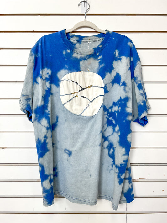 FG rework - short sleeve t-shirt, blue and gray
