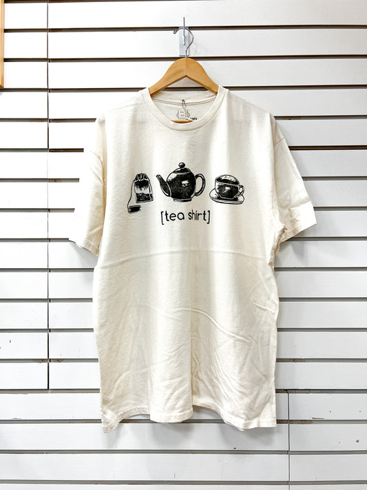 May and Mary Tea Shirt - Short Sleeve Organic Cotton - Cream