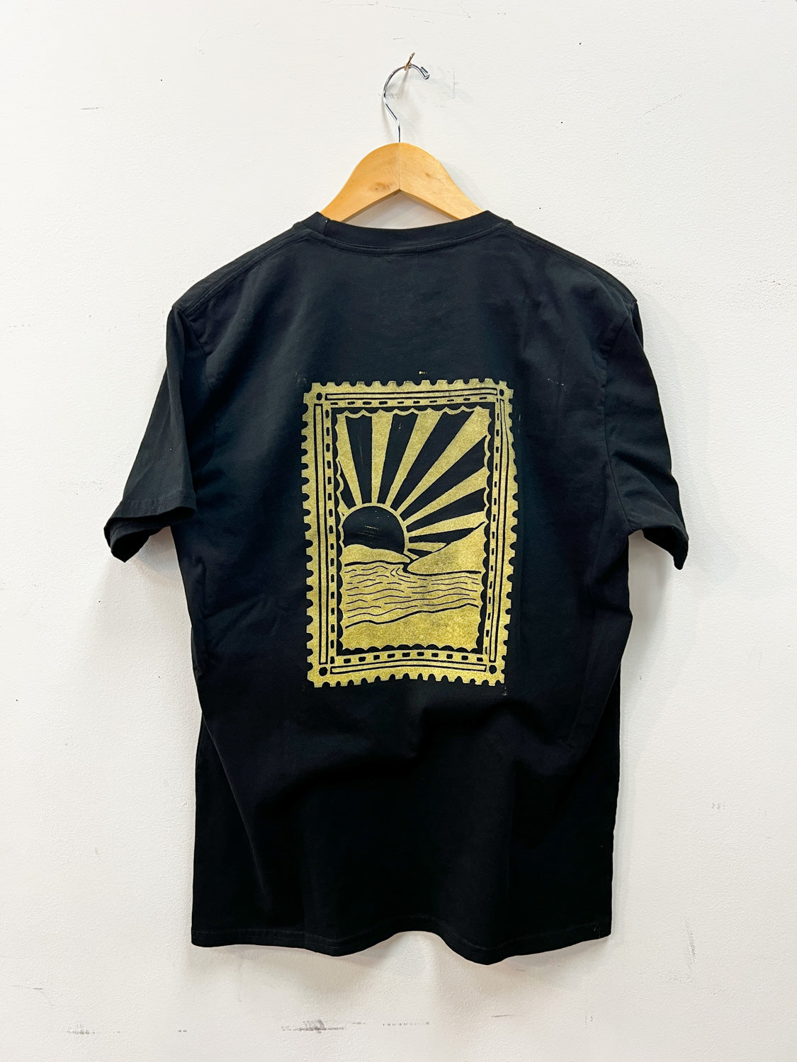 May and Mary Black Stamp T-Shirt - organic cotton