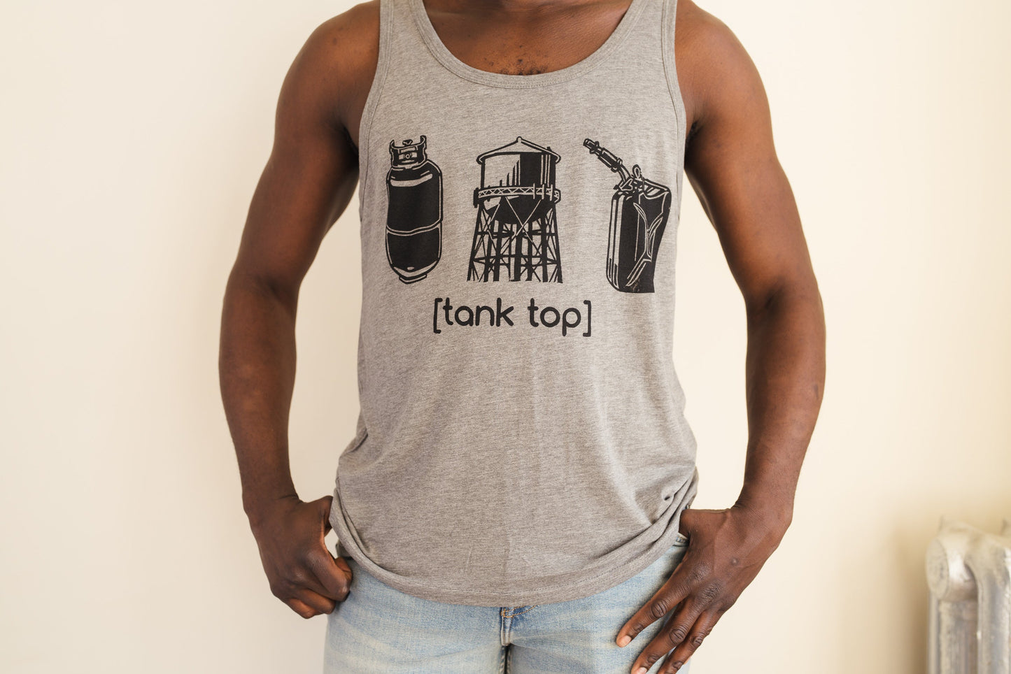 May and Mary Unisex Bamboo Tank Top - Gray