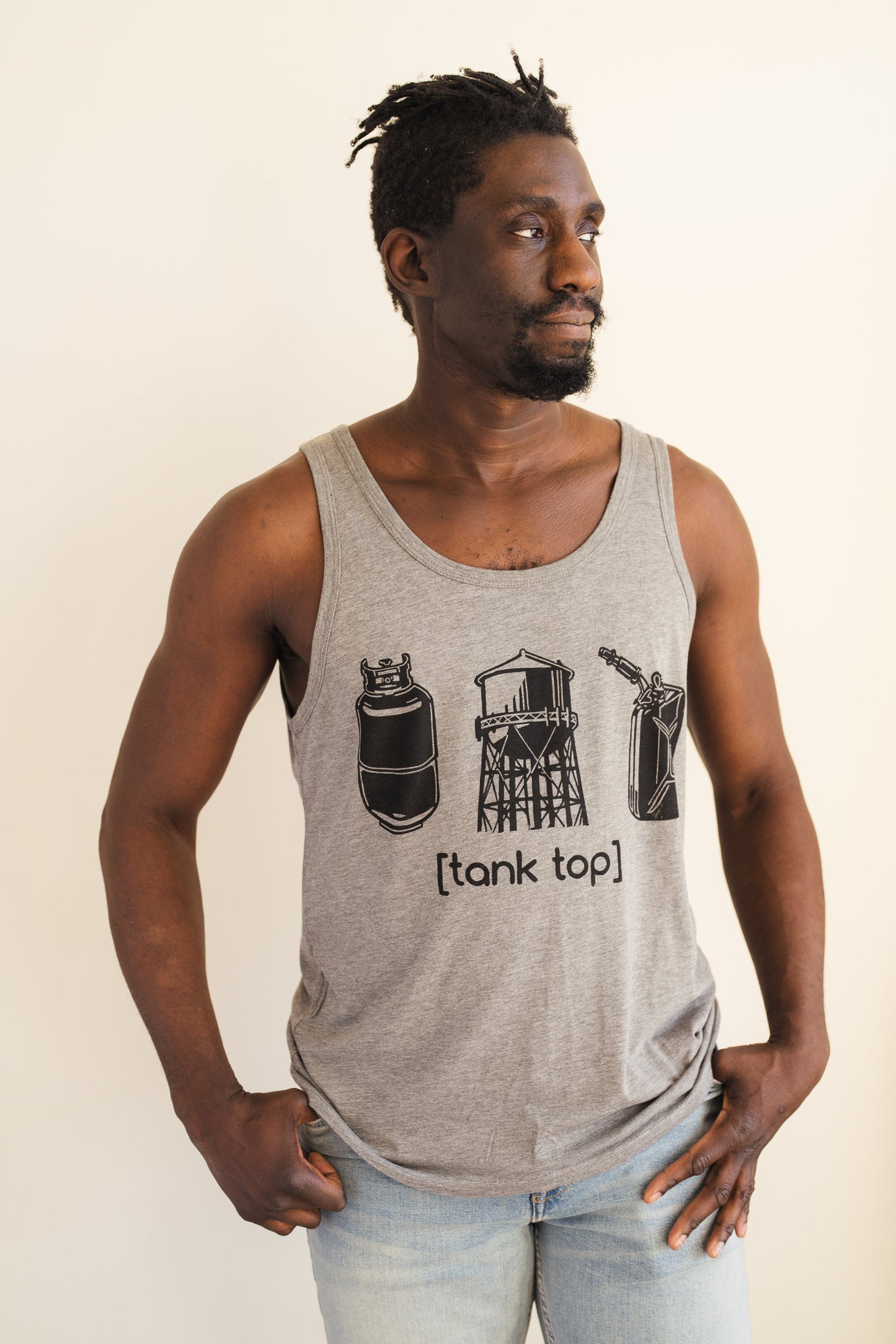 May and Mary Unisex Bamboo Tank Top - Gray