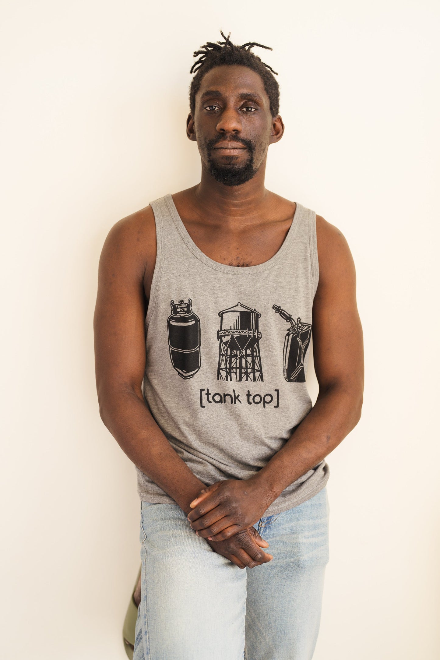 May and Mary Unisex Bamboo Tank Top - Gray