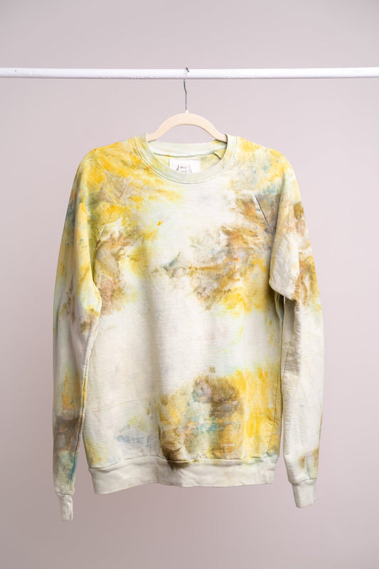 May and Mary Ice Dyed Organic Cotton Sweatshirt- Goldenrod