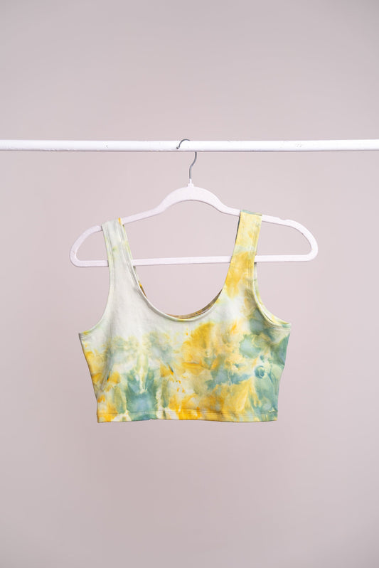 May and Mary Ice Dyed Handmade Bra Top - Goldenrod