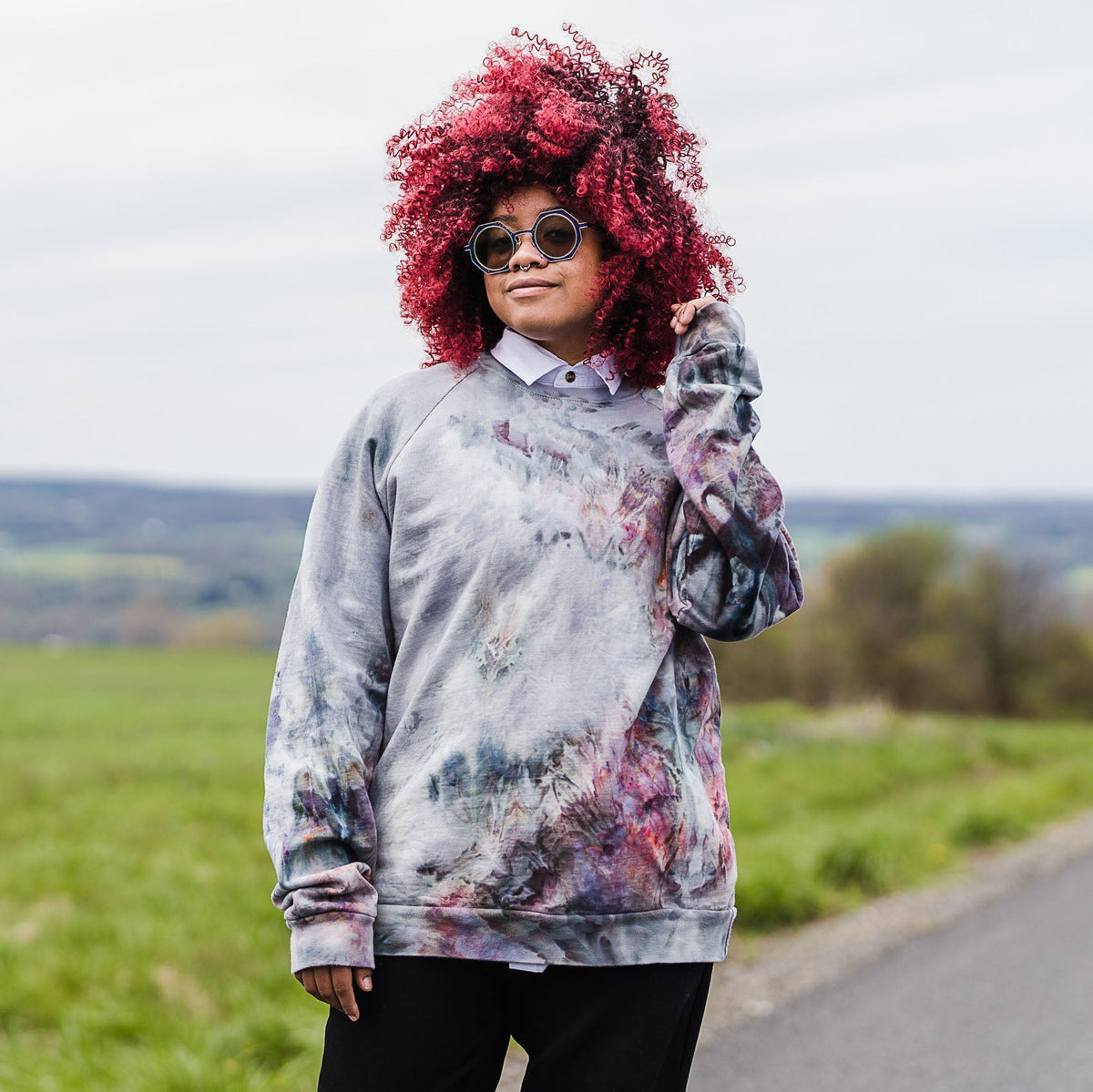 May and Mary Ice Dyed Organic Cotton Sweatshirt- New Spring
