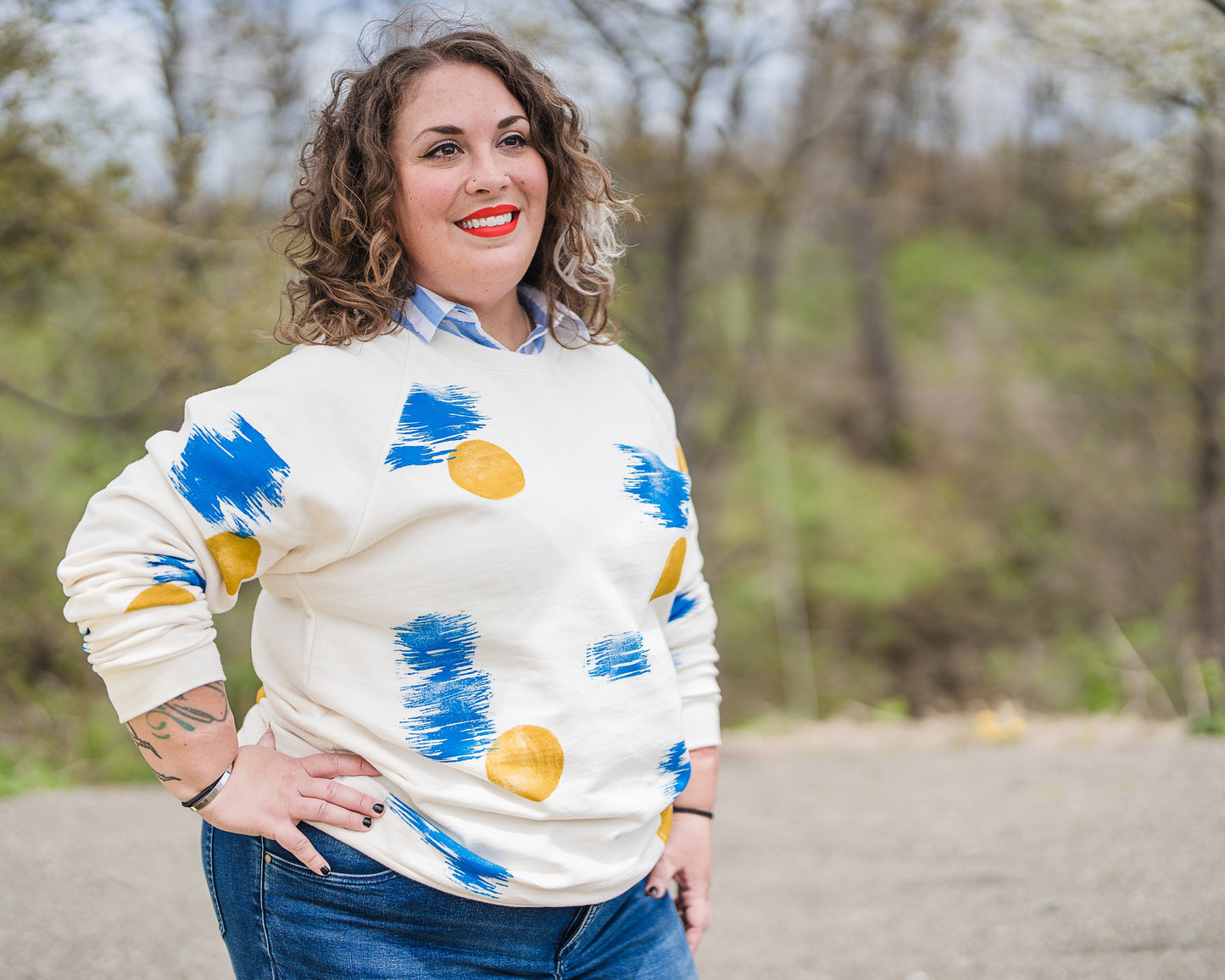 May and Mary Organic Cotton Crewneck Sweatshirt - New Birch