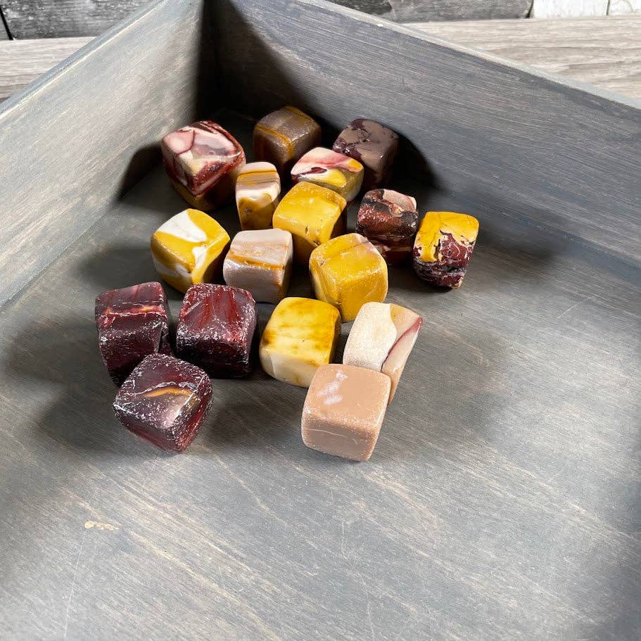 Mookaite Jasper Tumbled Stones Cubic Style - Keystone Crystals
