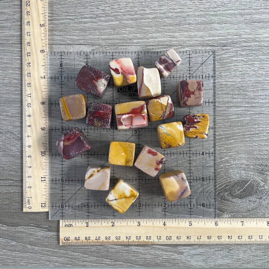 Mookaite Jasper Tumbled Stones Cubic Style - Keystone Crystals