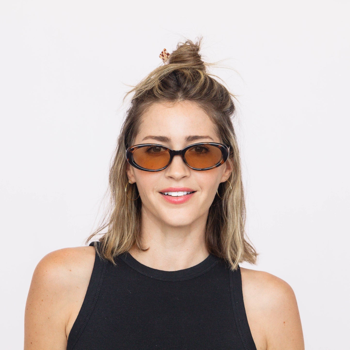 Scarlet by Jaxy - Vintage Polarized Oval Cat-Eye Sunglasses