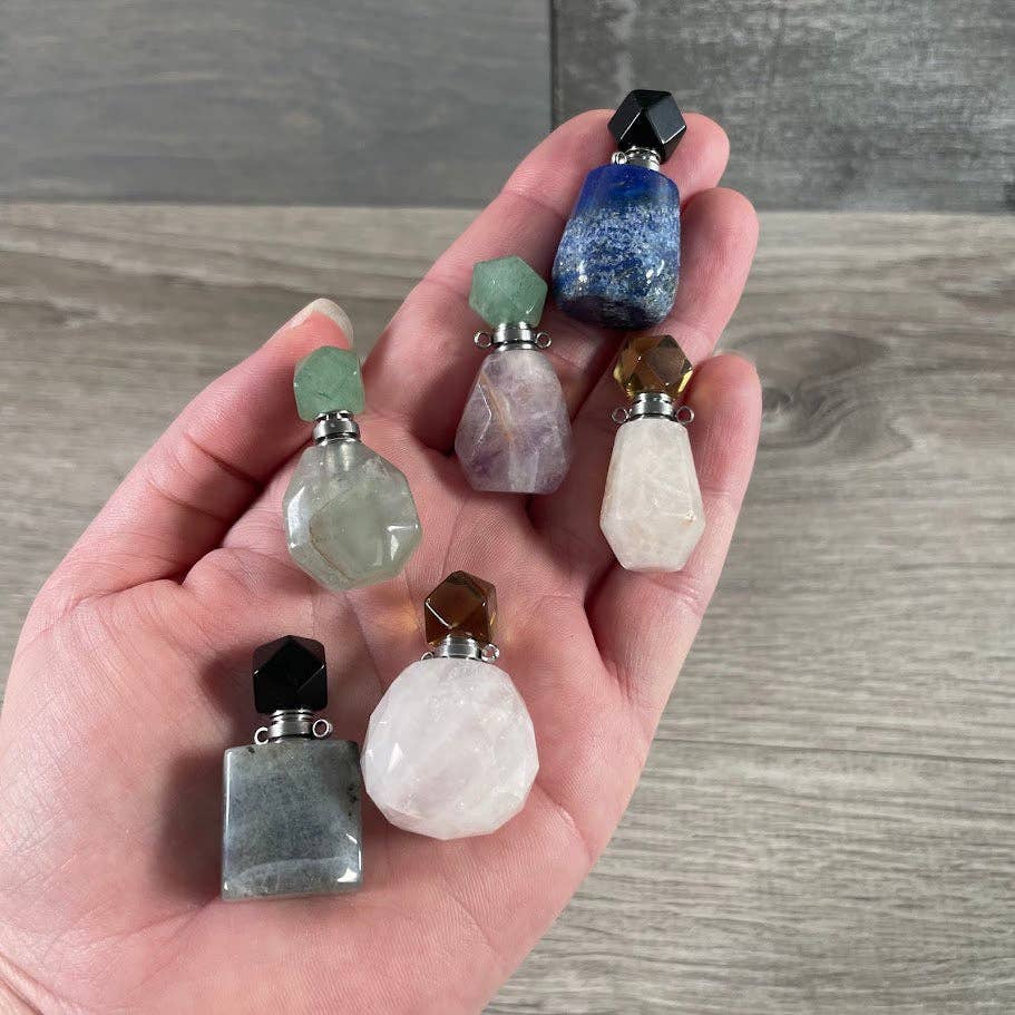 Keystone Crystals - Assorted Gemstone Perfume Bottles – Crystal Aromatherapy