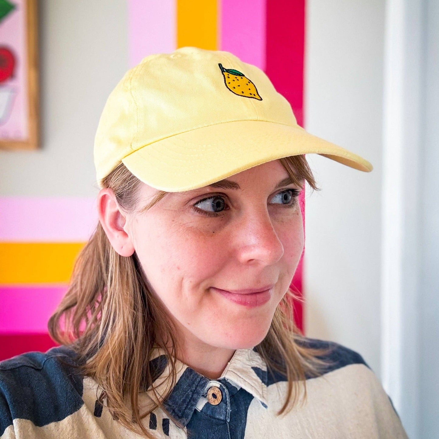 Lemon Embroidered Hat