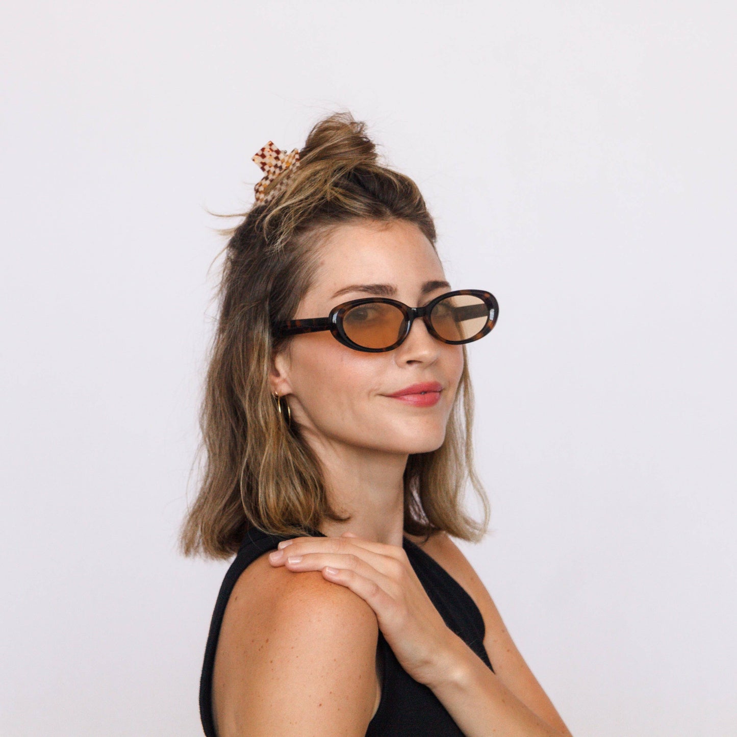 Scarlet by Jaxy - Vintage Polarized Oval Cat-Eye Sunglasses