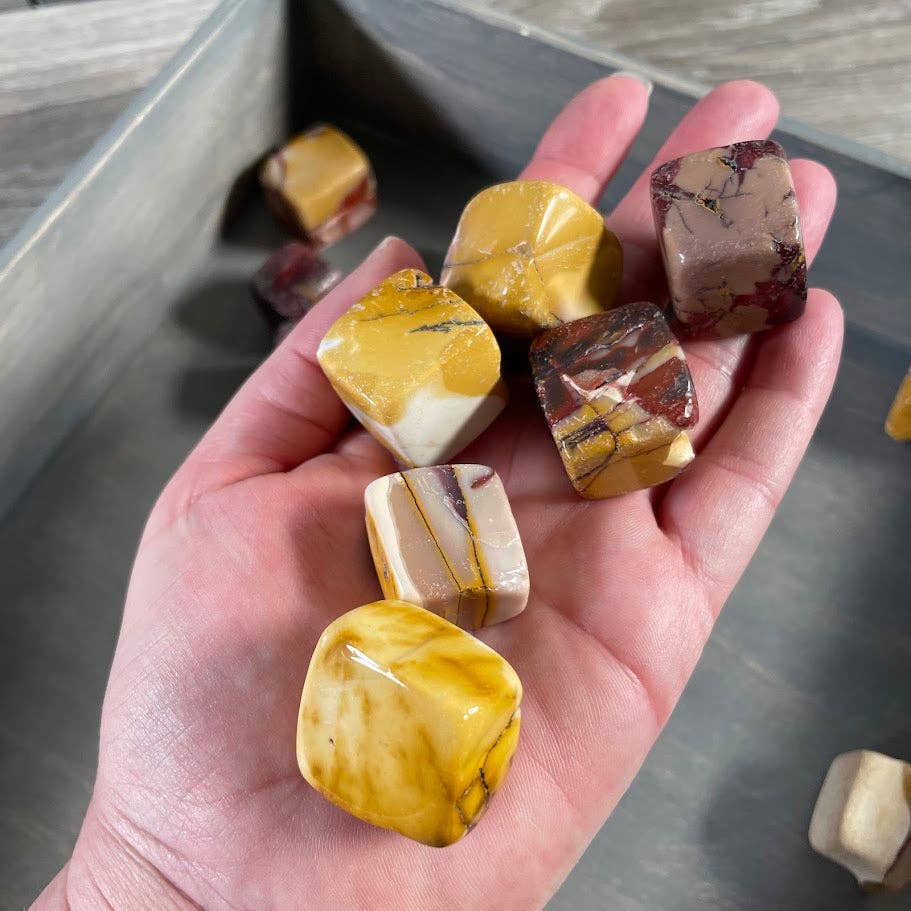 Mookaite Jasper Tumbled Stones Cubic Style - Keystone Crystals