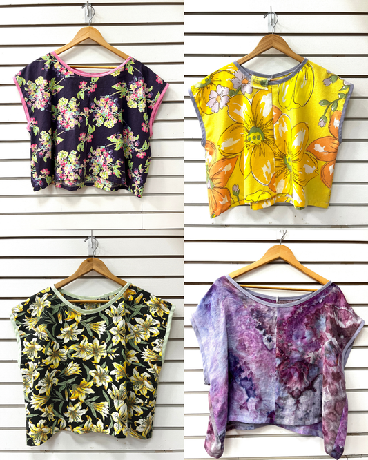 May and Mary One of a kind boxy crop top
